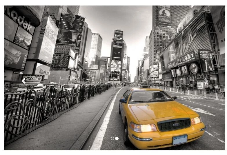 Free Shipping New York Taxi Mural Wallpapers TV Backgrounds Wall ...
