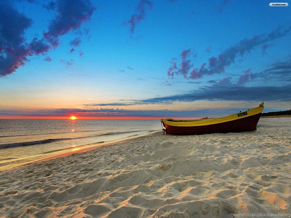 Beach Sunset Surf Desktop Wallpapers
