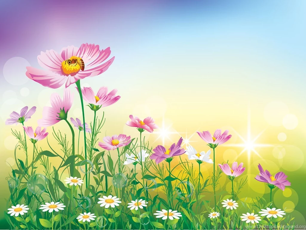 Pink Flower Garden Powerpoint Templates Flowers, Fuchsia ...