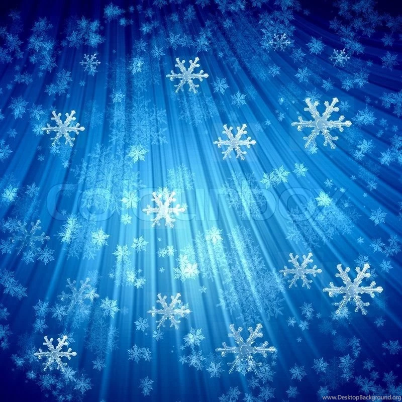 Winter Backgrounds With White Snowflakes Stock Photo