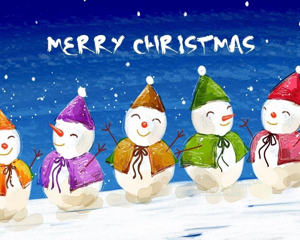 1280x1024 Christmas Snowmen Desktop PC And Mac Wallpapers