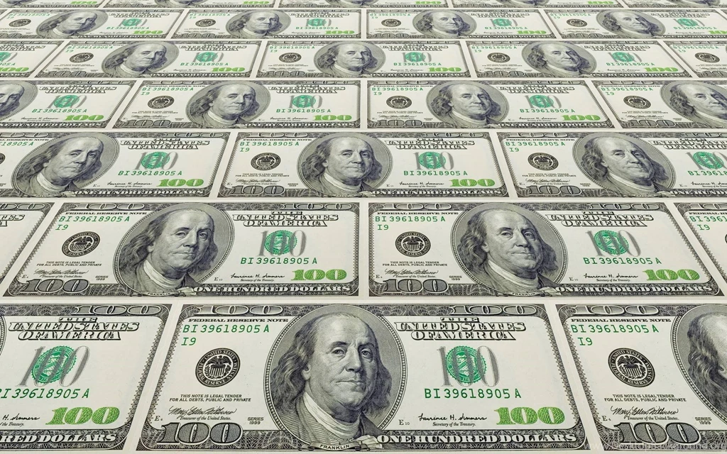 Gold Bricks And Money Banknotes Wallpapers ~ Stacks Of Money