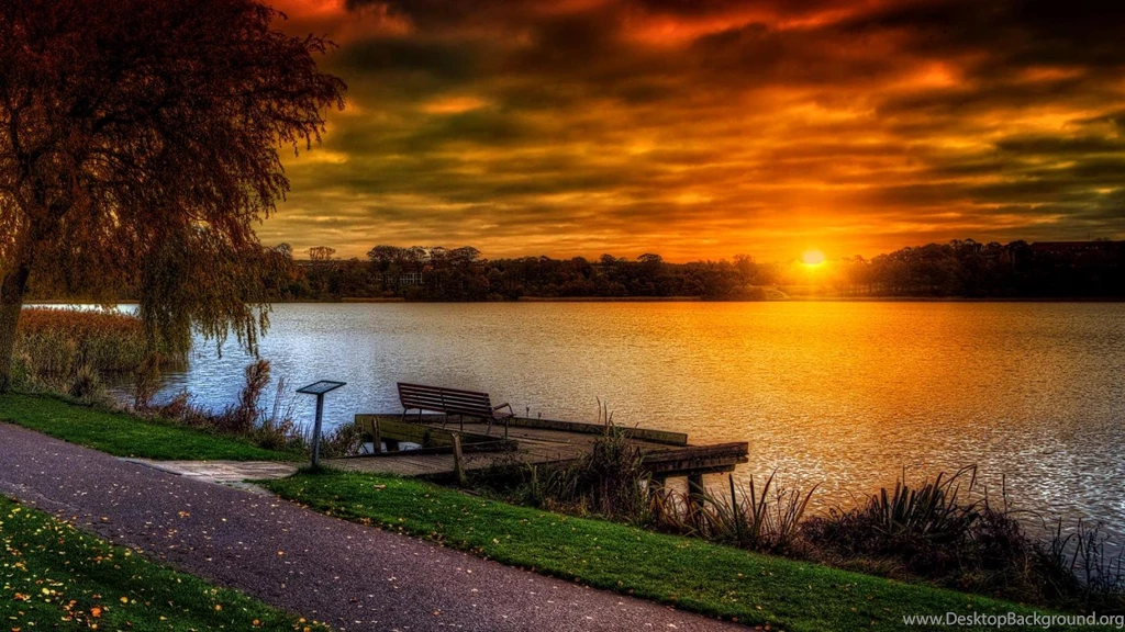 Autumn Sunset Wallpapers Widescreen Wallpaper.