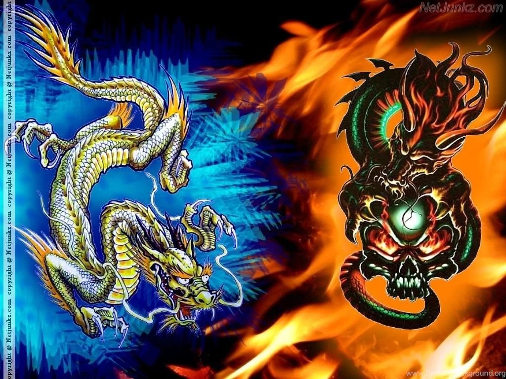 Wallpapers Rainbow Skulls Of Fire Ice Netjunkz 1024x768