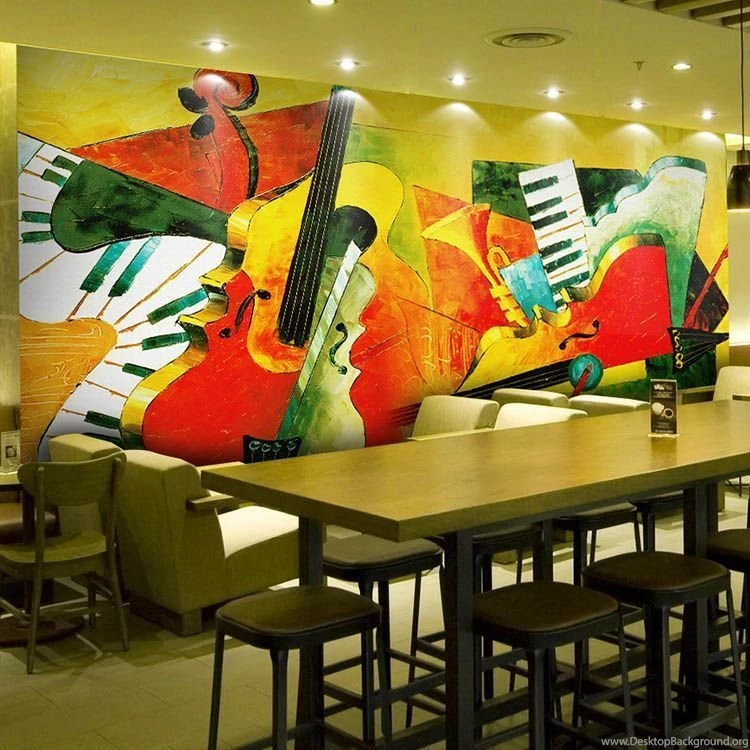 Aliexpress.com : Buy Custom Abstract Painting Wallpapers School KTV ...