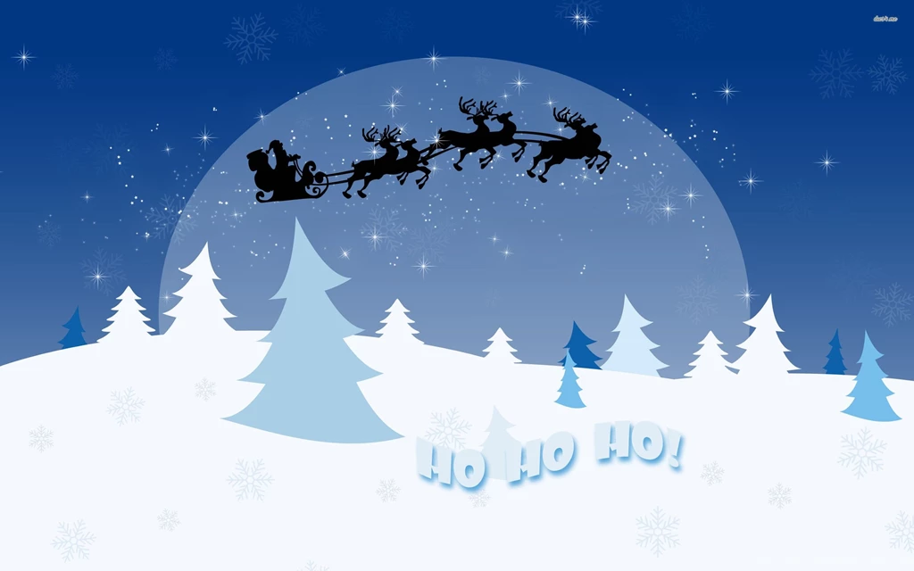 Santa's Sleigh Wallpapers Holiday Wallpapers