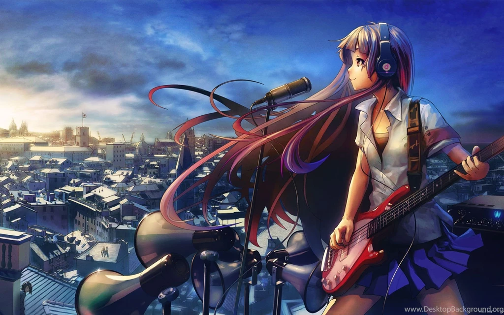 Girl With Guitar Wallpapers