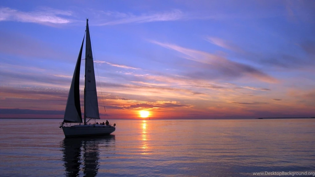 Boats Silboat Boats Ship Sailing Ocean Sea Sky Clouds Sunset ...