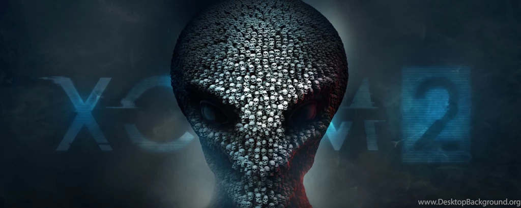Download Wallpapers 2560x1024 Alien, Xcom 2, Lettering, Skull, Art ...