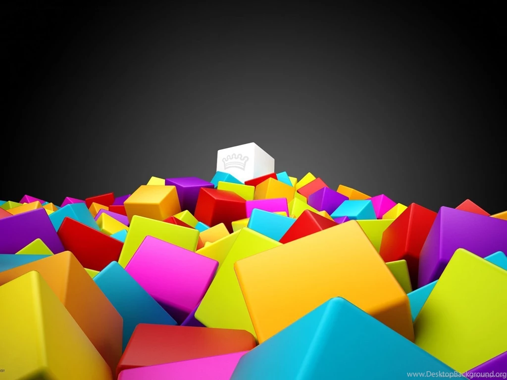 Download 1600x1200 Cool 3D Colorful Cubes Wallpapers
