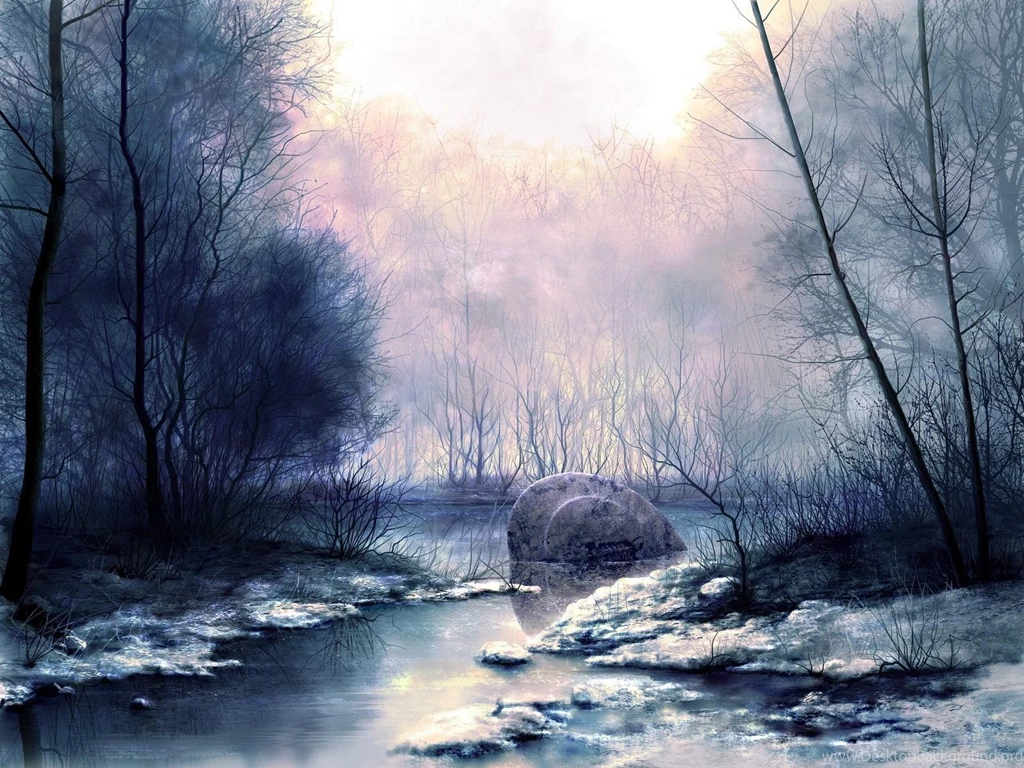 Wintry Forest Desktop Wallpapers