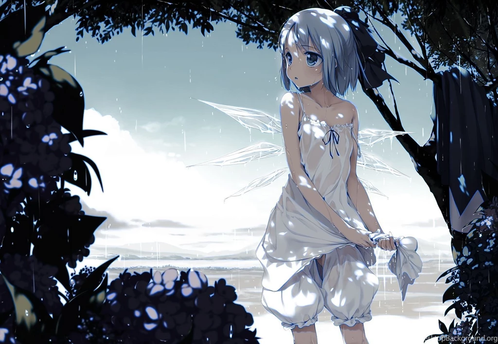 Konachan.com – 152415 Blue Blue_eyes Blue_hair Bow Cirno Dress ...