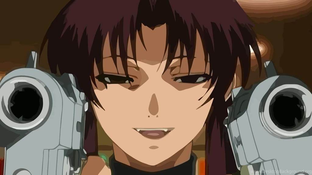 Download Wallpapers 1920x1080 Black Lagoon, Girl, Brunette, Arms ...