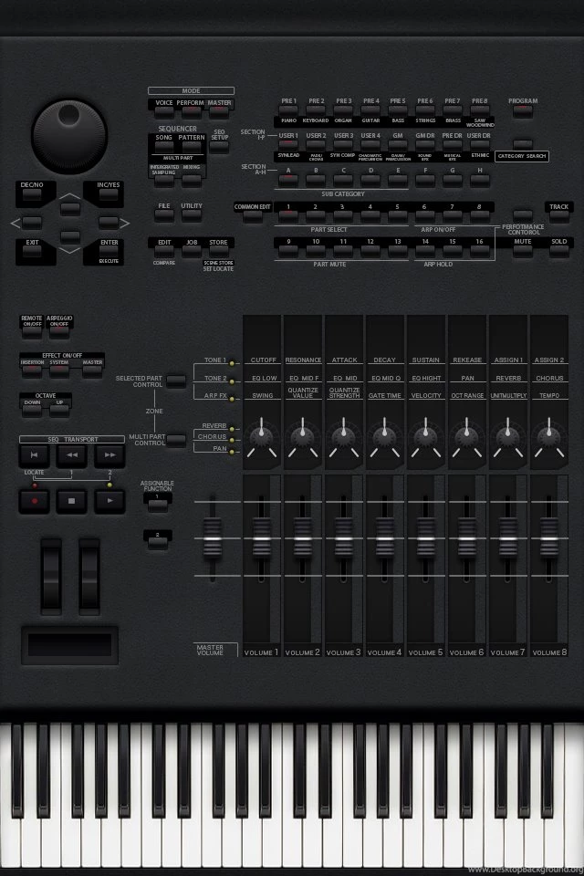 Synthesizer Wallpapers For iPhone 4/4S Bluespeaker