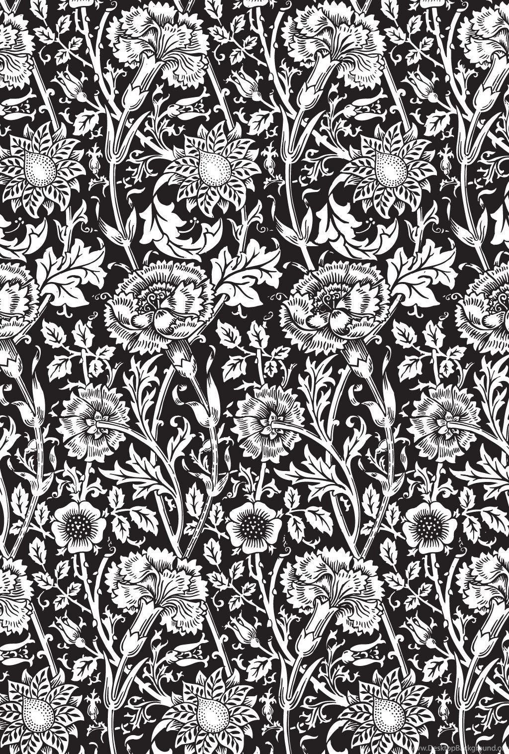FreeVector Black Flower Background.jpg
