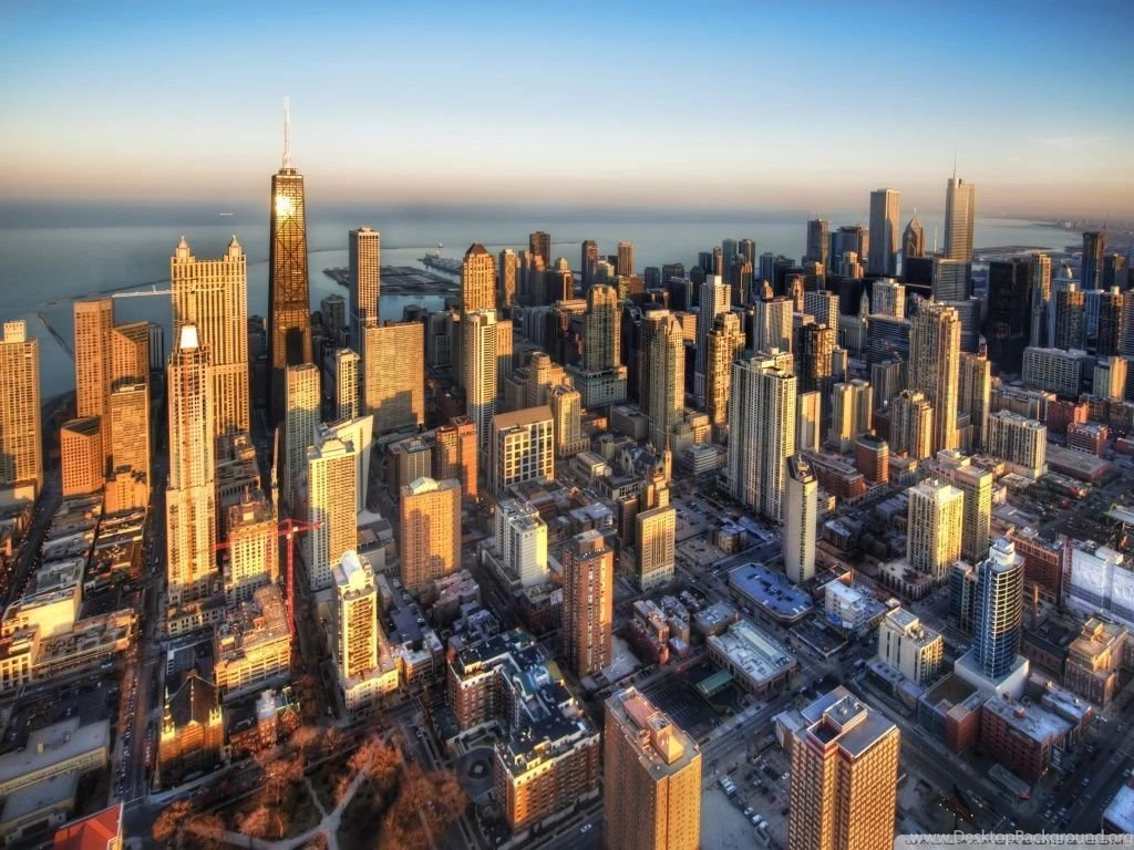 Chicago Aerial View HD Desktop Wallpapers : High Definition ...