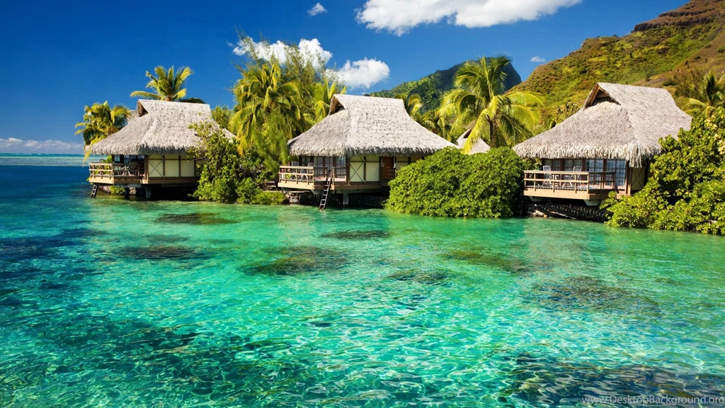 Tropical Seaside Cottages Wallpaper.jpg