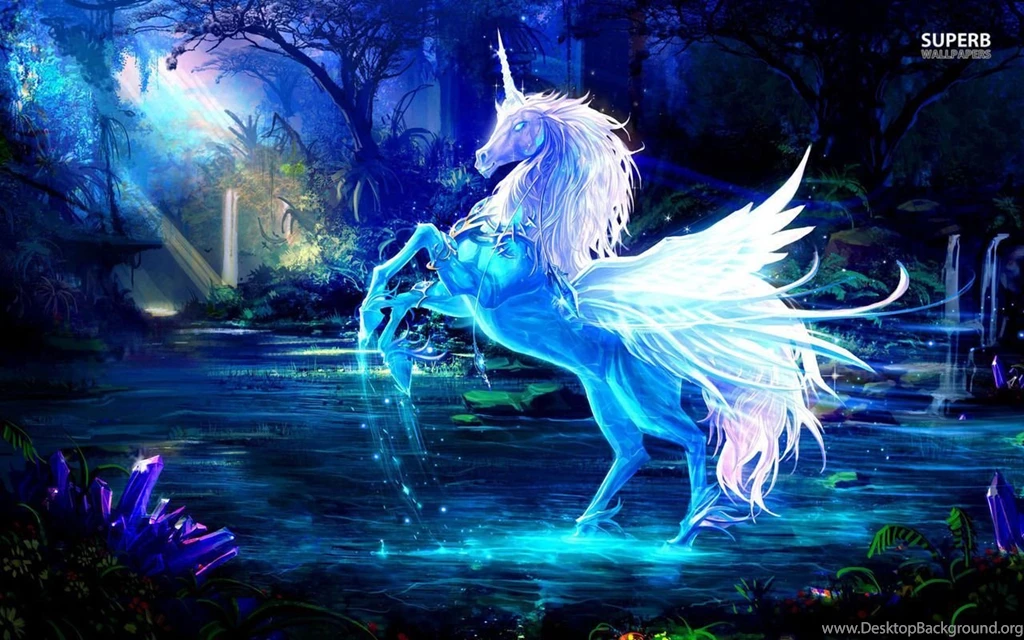 Download Sparkling Crystal Unicorn Fantasy Wallpapers 1280x800 ...
