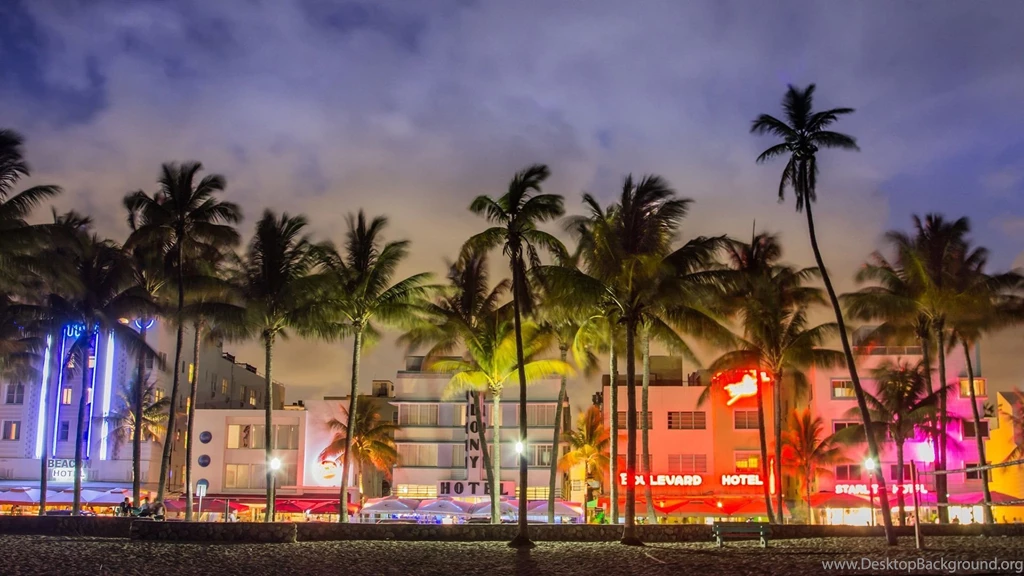 1920x1080 Miami Beach Night Florida Wallpapers