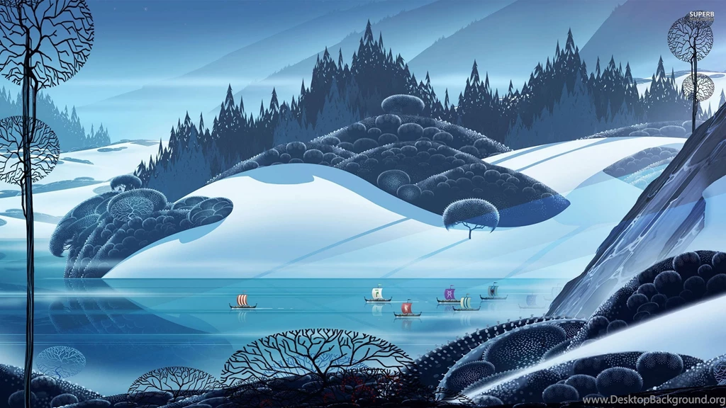 Viking Ship Race Wallpapers Digital Art Wallpapers