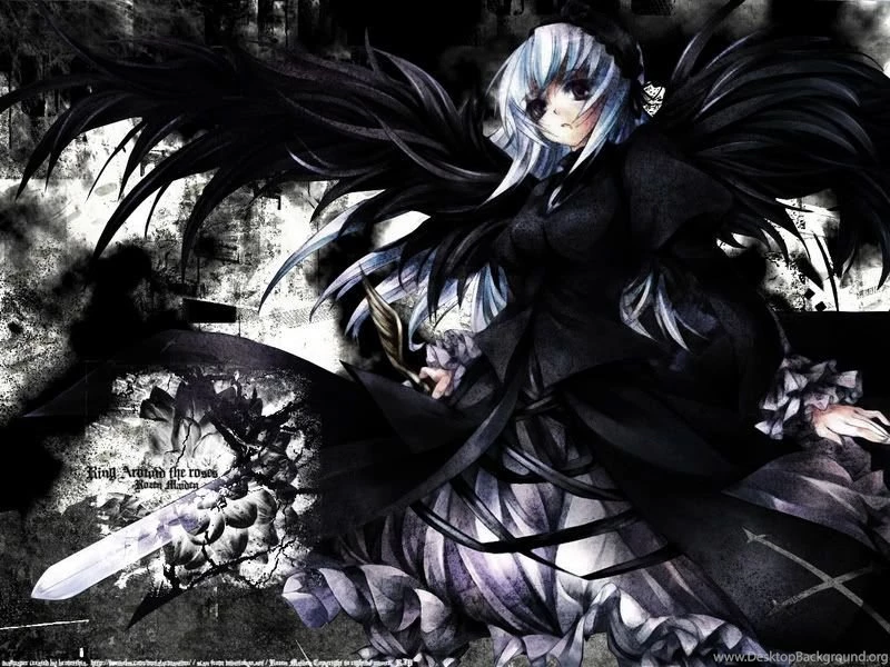Wallpapers Pictures Photos: Black Angel Anime Pictures