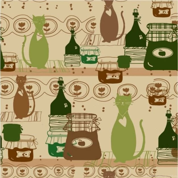 Cat Cartoon Backgrounds Vector
