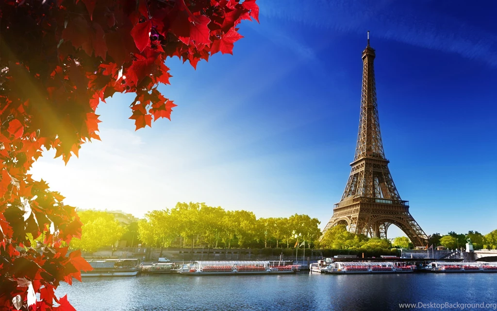 Paris Eiffel Tower Red Leafs City HD Wallpapers