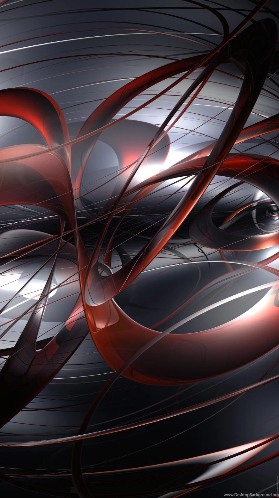 The Red And Black Pattern Illustrations 3D Cool