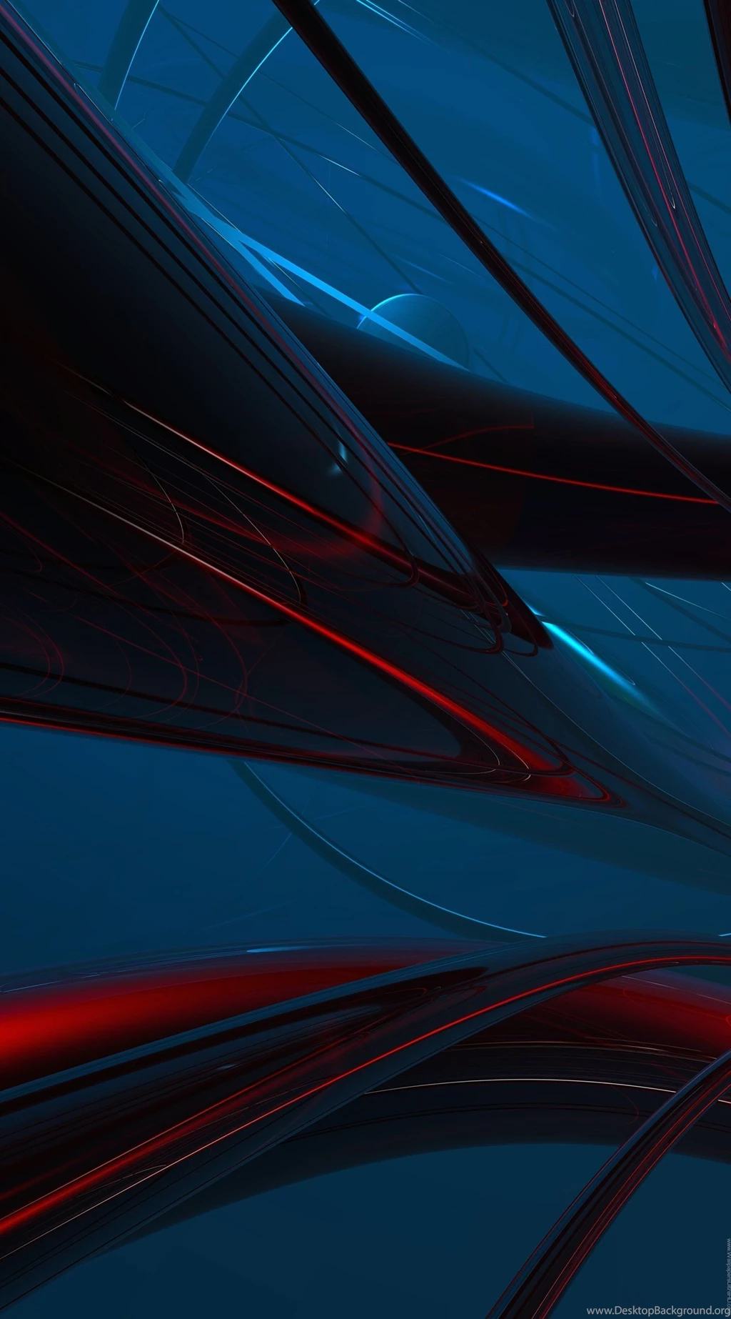 Pattern 3D Cool Blue Red