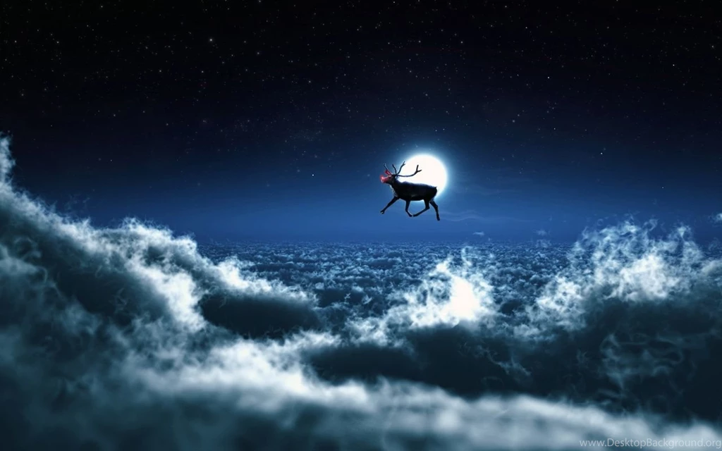 Santa Flying Reindeer
