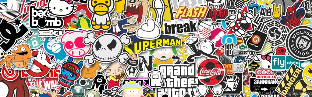 Download Wallpapers 3840x1200 Stickers, Style, Jdm Dual Wide HD ...