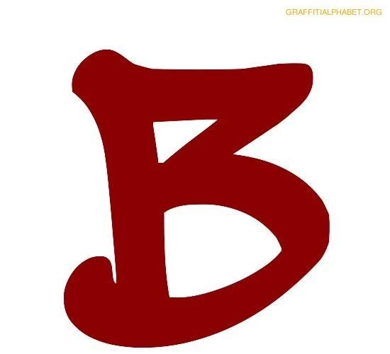 Graffiti Alphabet B Graffiti Letter B Printables