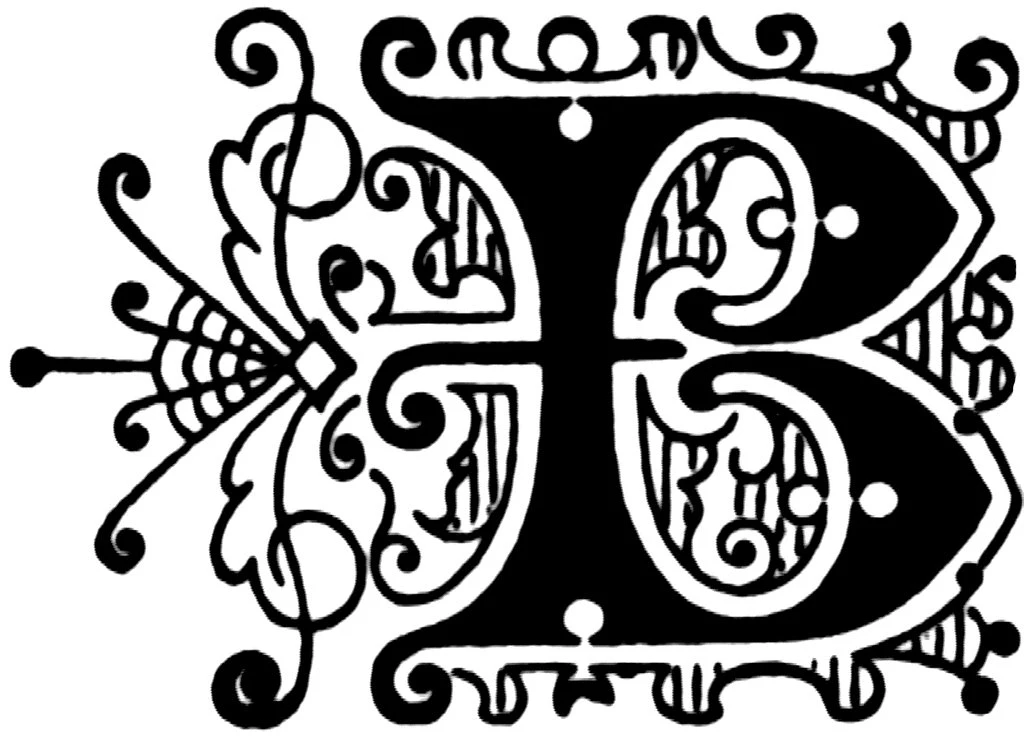 B, Ornate Initial