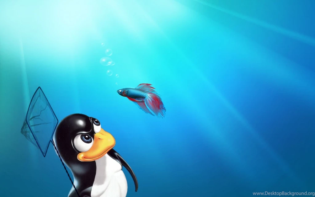 Tux Vs Windows 7 Fish Widescreen : Desktop And Mobile Wallpapers ...