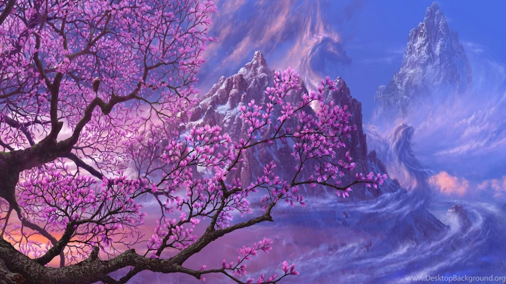 Fantasy Flowers Sakura Wallpapers HD Download For Desktop