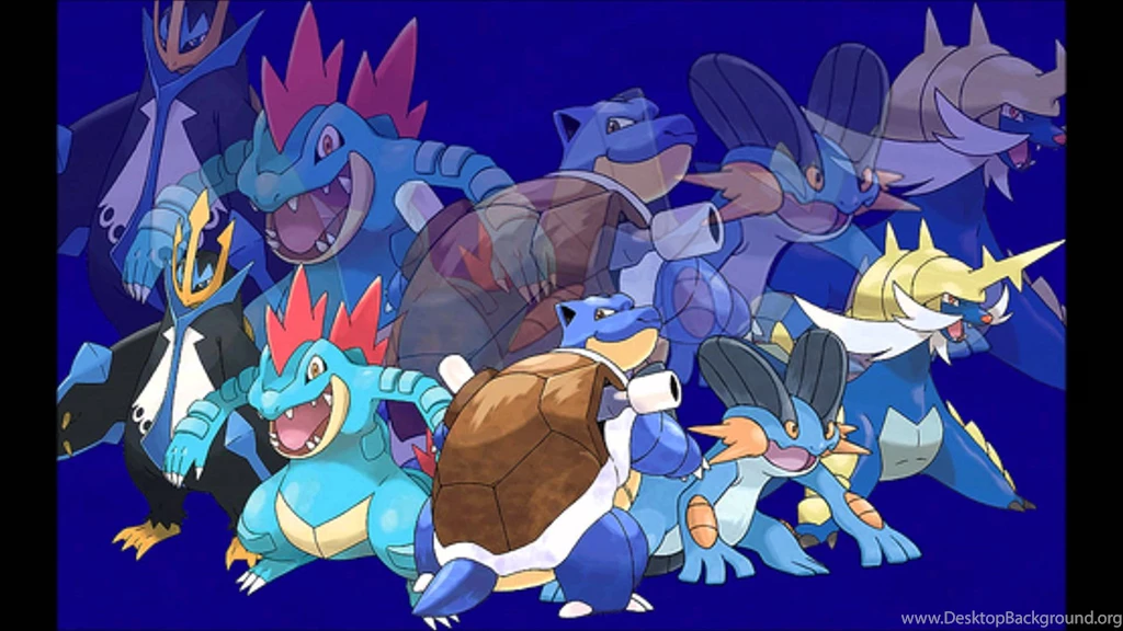 Pokemon Blastoise Vs. Feraligatr Vs. Swampert Vs. Empoleon Vs ...