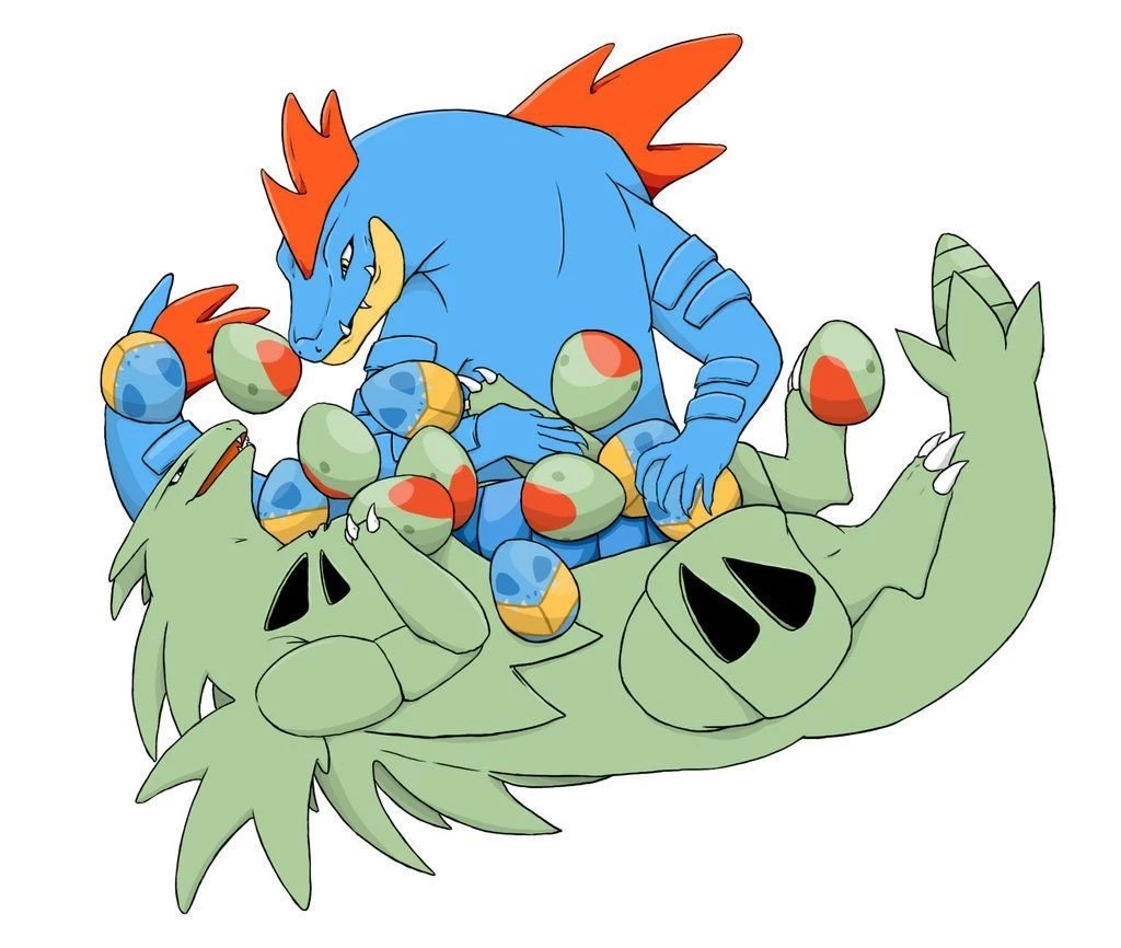 Tyranitar And Feraligatr By Der Fuchsprophet On DeviantArt