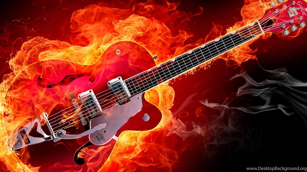 Flaming Guitar Wallpapers Music Wallpapers