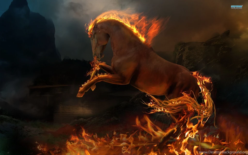 Flaming Horse Wallpapers Fantasy Wallpapers