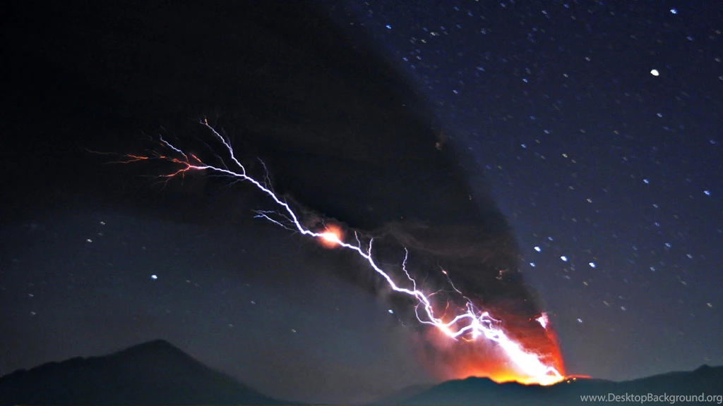 Nature Stars Volcanoes Lava Lightning Skyscapes Eruption Magma ...
