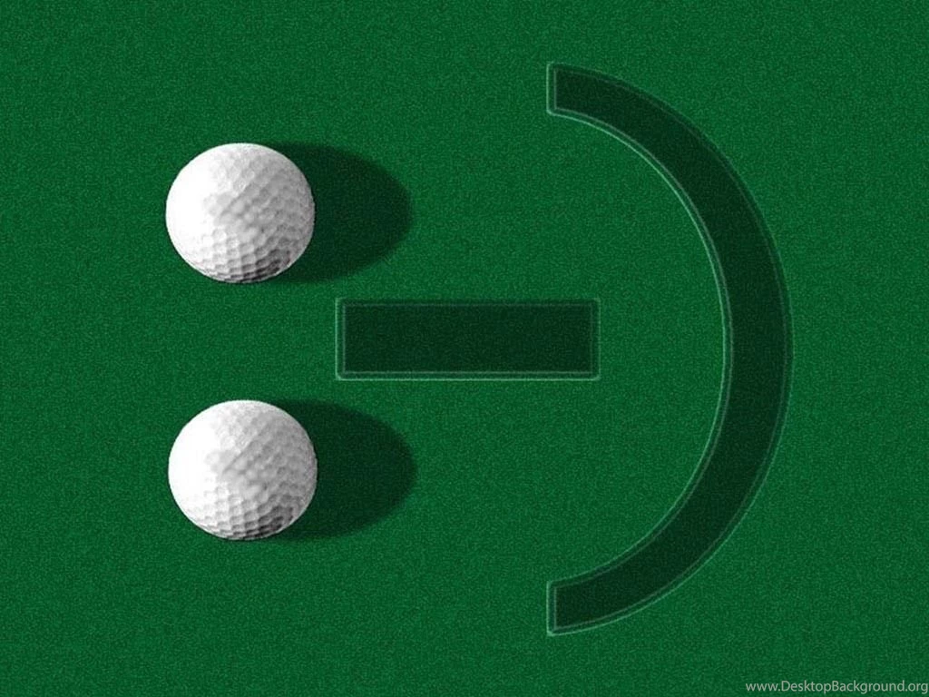 SMILEY FACE FROM GOLF BALLS WALLPAPER (