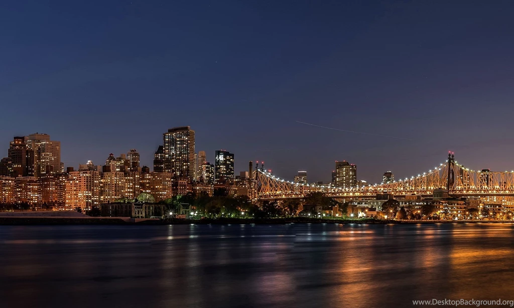 Wallpapers USA Sky Bridges New York City Night Cities Image ...
