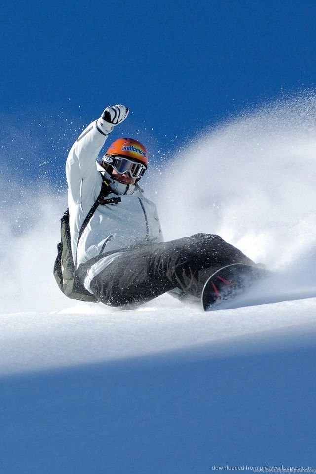 Download Snowboard Hill Slide Wallpapers For iPhone 4