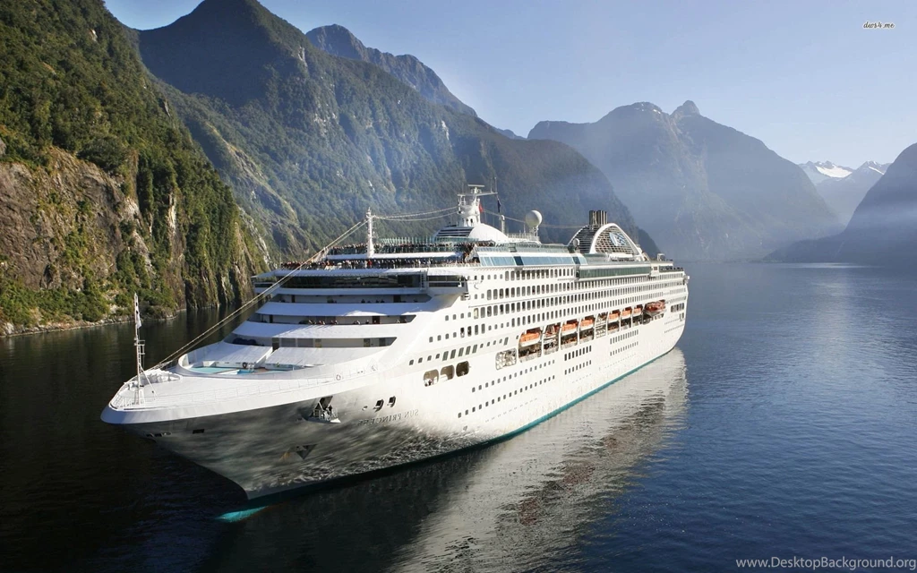Cruise Ship Near Mountains Wallpapers Photography Wallpapers
