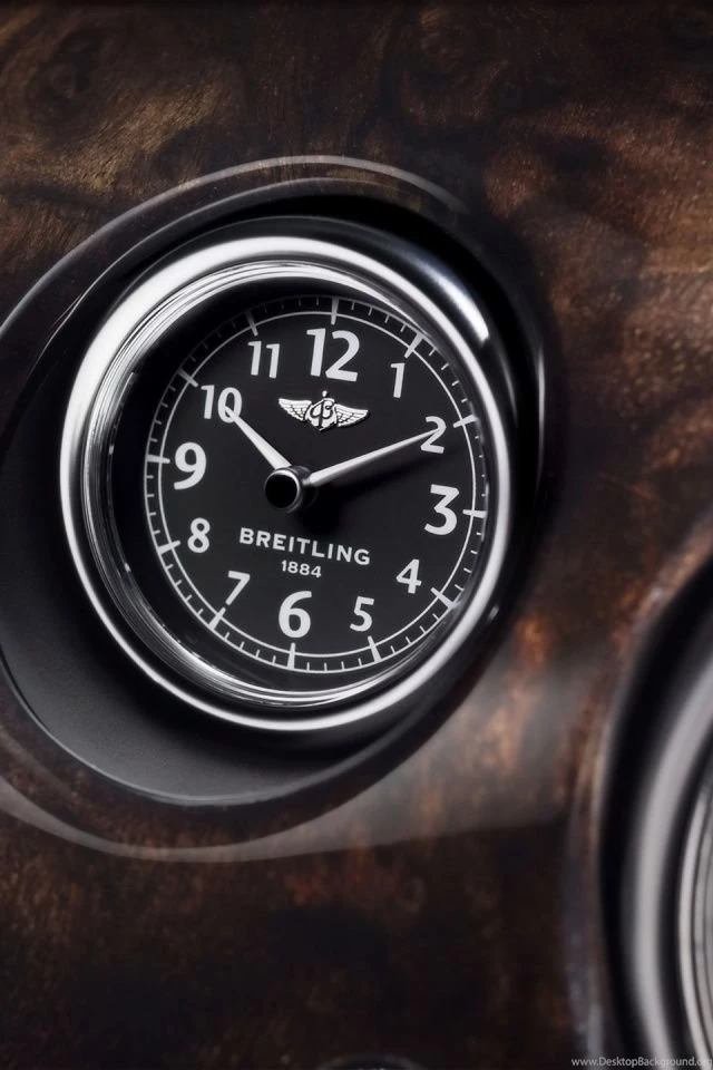Flying Spur Breitling Clock iPhone 4s Wallpapers Download