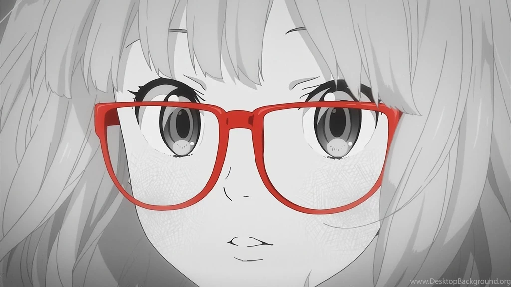 Anime Girl With Red Glasses HD Wallpapers