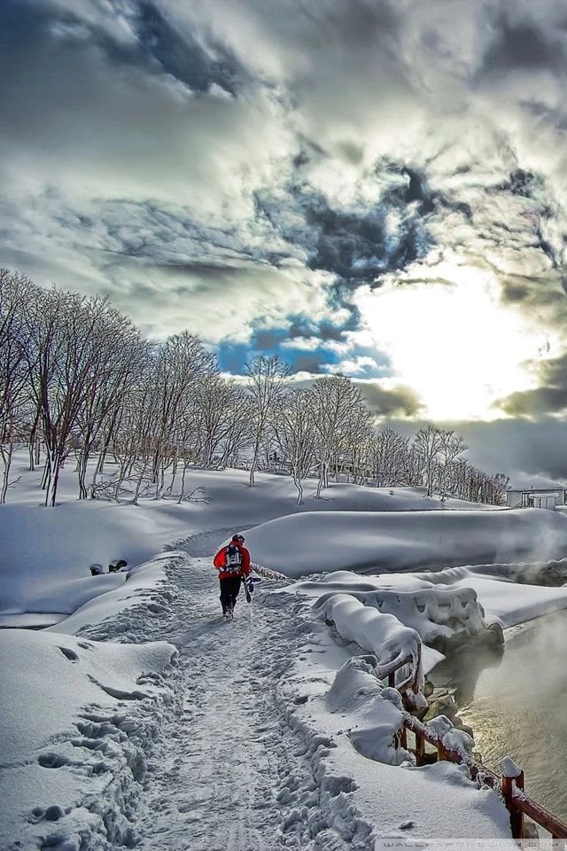 Winter Hike HD Desktop Wallpapers : Widescreen : High Definition ...