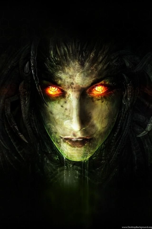 Download Wallpapers 640x960 Starcraft Ii, Sarah Kerrigan, Queen Of ...