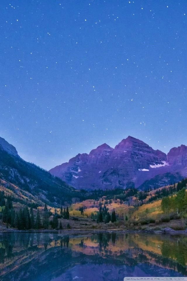 Alpenglow At Dawn, Maroon Bells And Maroon Lake, Colorado HD ...