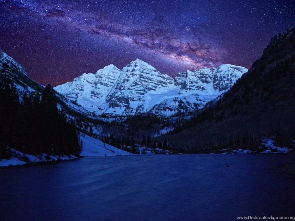 Maroon Bells Under The Starry Sky
